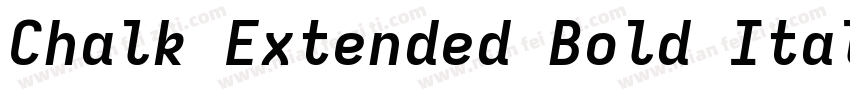 Chalk Extended Bold Itali字体转换